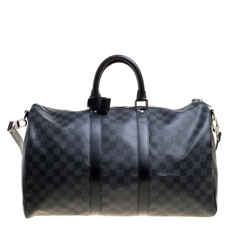 Pre Owned Louis Vuitton Damier Graphite Canvas Keepall Bandouliere 45