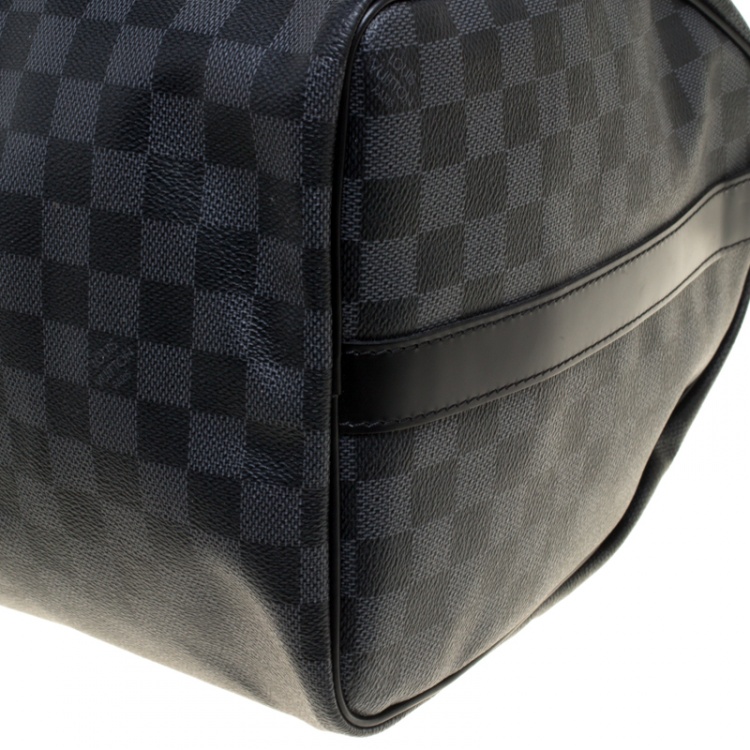 Pre Owned Louis Vuitton Damier Graphite Canvas Keepall Bandouliere 45