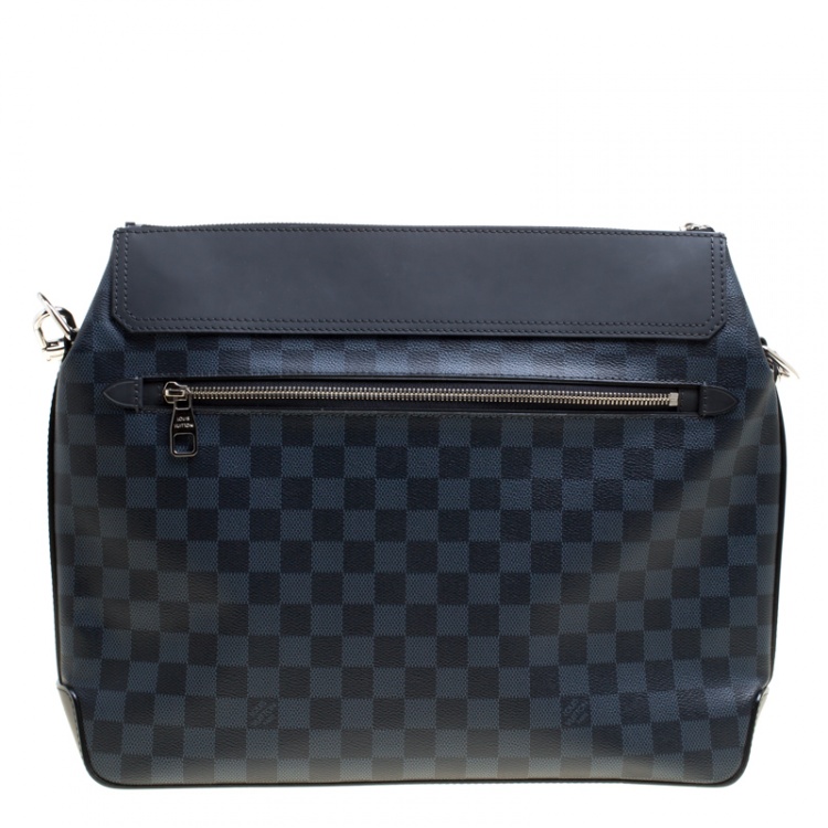 Pre Owned Louis Vuitton Damier Cobalt Canvas Greenwich Messenger Bag