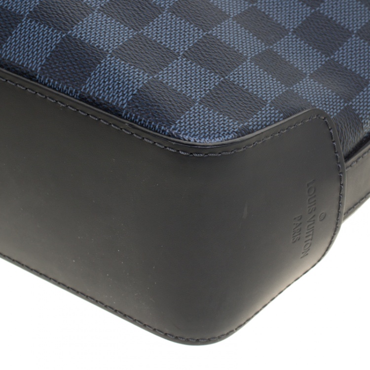 Pre Owned Louis Vuitton Damier Cobalt Canvas Greenwich Messenger Bag