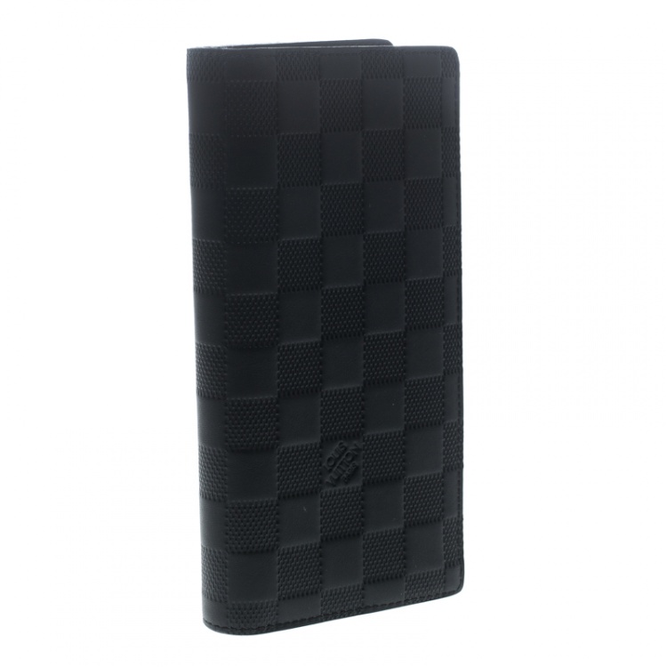 مملوكة مسبقًا Louis Vuitton Black Damier Infini Leather Brazza Wallet