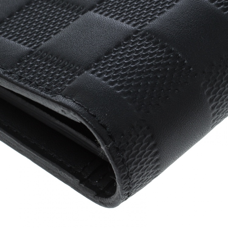 مملوكة مسبقًا Louis Vuitton Black Damier Infini Leather Brazza Wallet