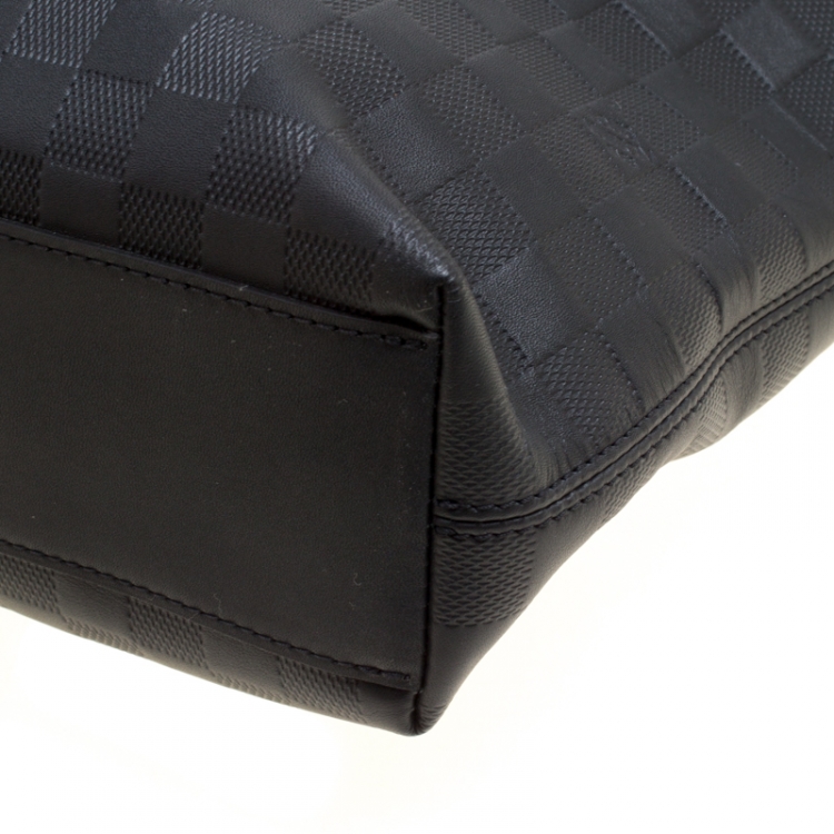 Pre Owned Louis Vuitton Black Damier Infini Leather Daily Bag