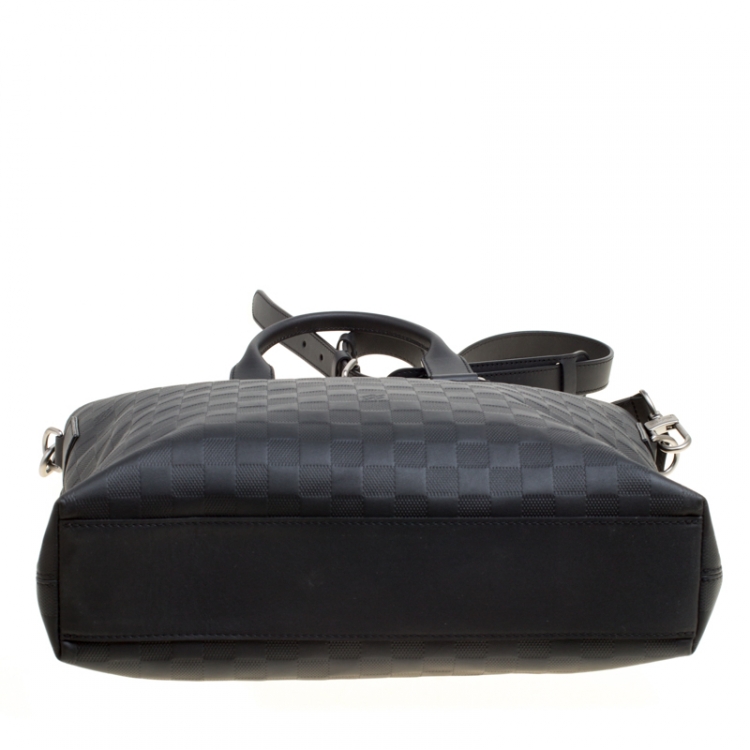 Pre Owned Louis Vuitton Black Damier Infini Leather Daily Bag