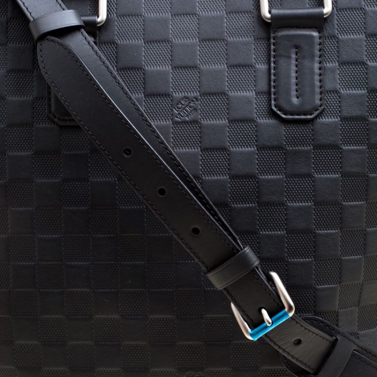 Pre Owned Louis Vuitton Black Damier Infini Leather Daily Bag