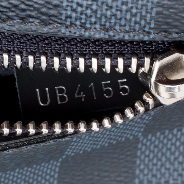 Pre Owned Louis Vuitton Damier Cobalt Canvas and Leather Greenwich Messenger Bag