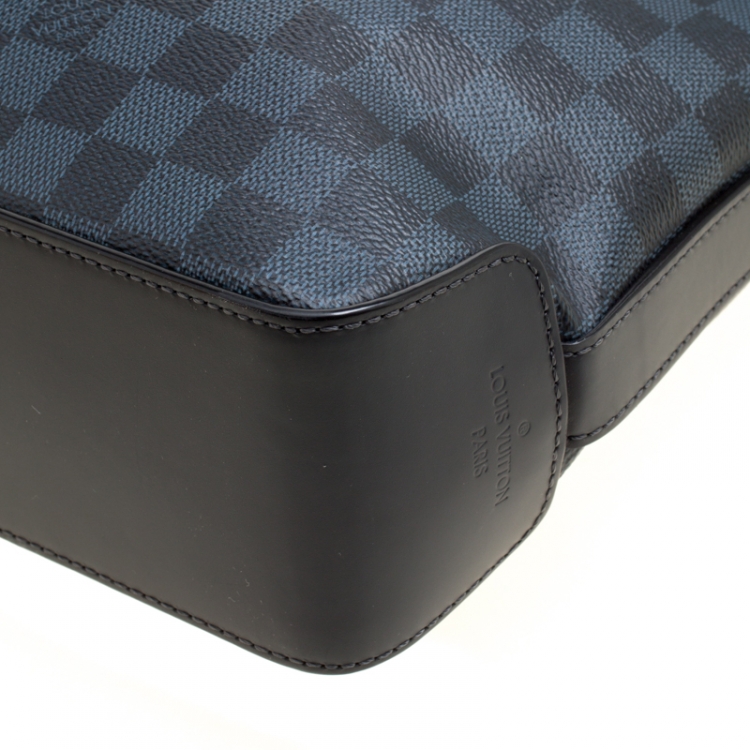 Pre Owned Louis Vuitton Damier Cobalt Canvas and Leather Greenwich Messenger Bag
