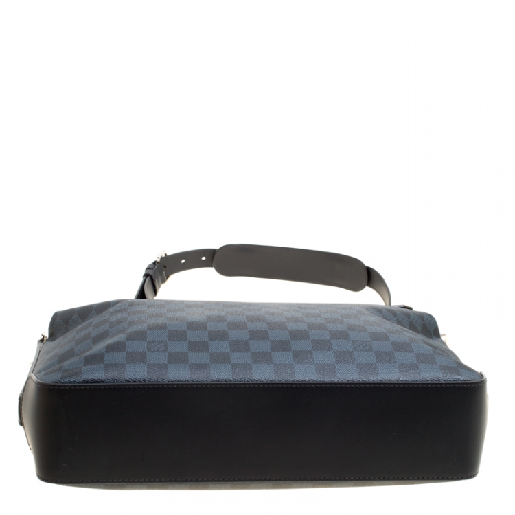 Pre Owned Louis Vuitton Damier Cobalt Canvas and Leather Greenwich Messenger Bag