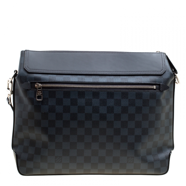 Louis Vuitton Damier Cobalt Canvas and Leather Greenwich Messenger Bag ...