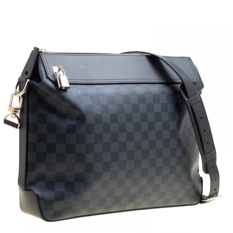 Pre Owned Louis Vuitton Damier Cobalt Canvas and Leather Greenwich Messenger Bag