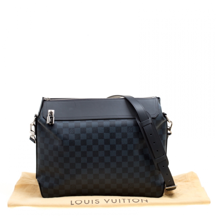 Pre Owned Louis Vuitton Damier Cobalt Canvas and Leather Greenwich Messenger Bag