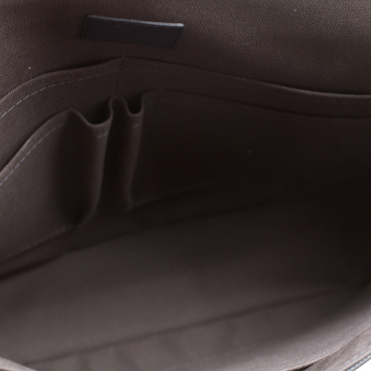 Pre Owned Louis Vuitton Onyx Damier Infini Leather District MM Bag