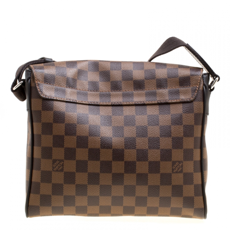 Pre Owned Louis Vuitton Damier Ebene Canvas District PM Bag