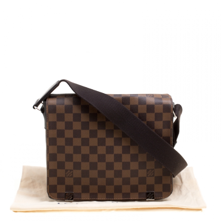 Pre Owned Louis Vuitton Damier Ebene Canvas District PM Bag