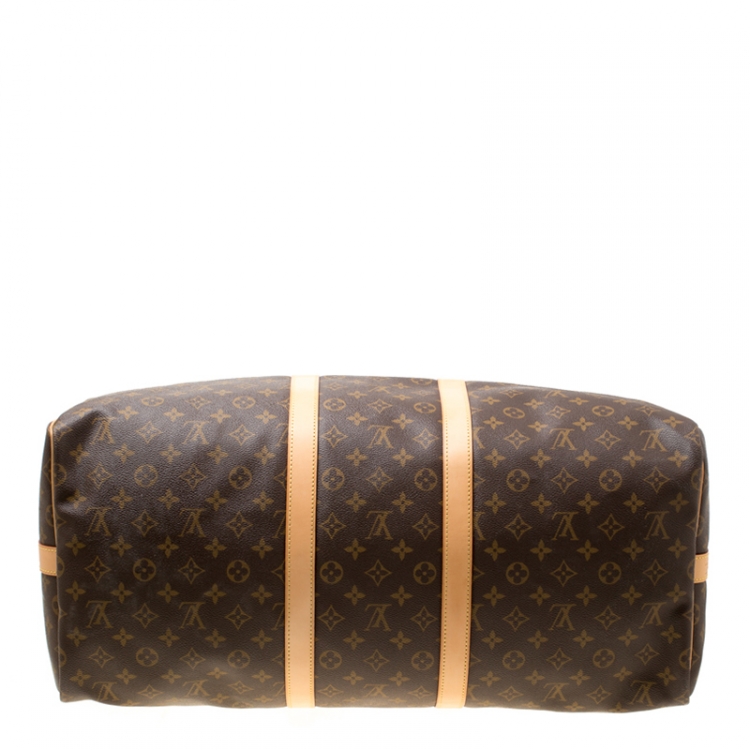Pre Owned Louis Vuitton Monogram Canvas Keepall Bandouliere 55 Bag
