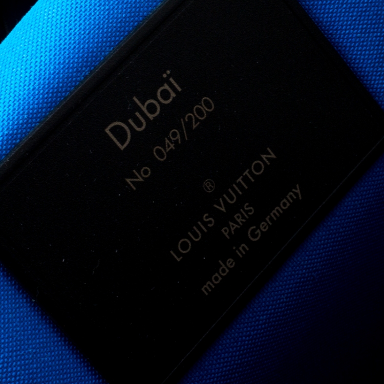 Pre Owned Louis Vuitton Black Coated Canvas Limited Edition 049/200 Dubai Keepall Bandouliere 55 Bag