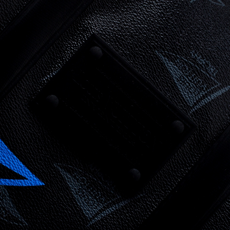 Pre Owned Louis Vuitton Black Coated Canvas Limited Edition 049/200 Dubai Keepall Bandouliere 55 Bag