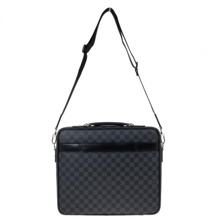 Pre Owned Louis Vuitton Black Damier Ebene Canvas Steeve Messenger