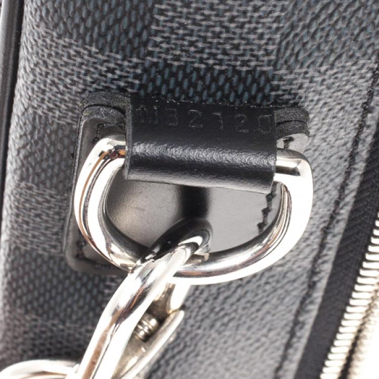 Pre Owned Louis Vuitton Black Damier Ebene Canvas Steeve Messenger