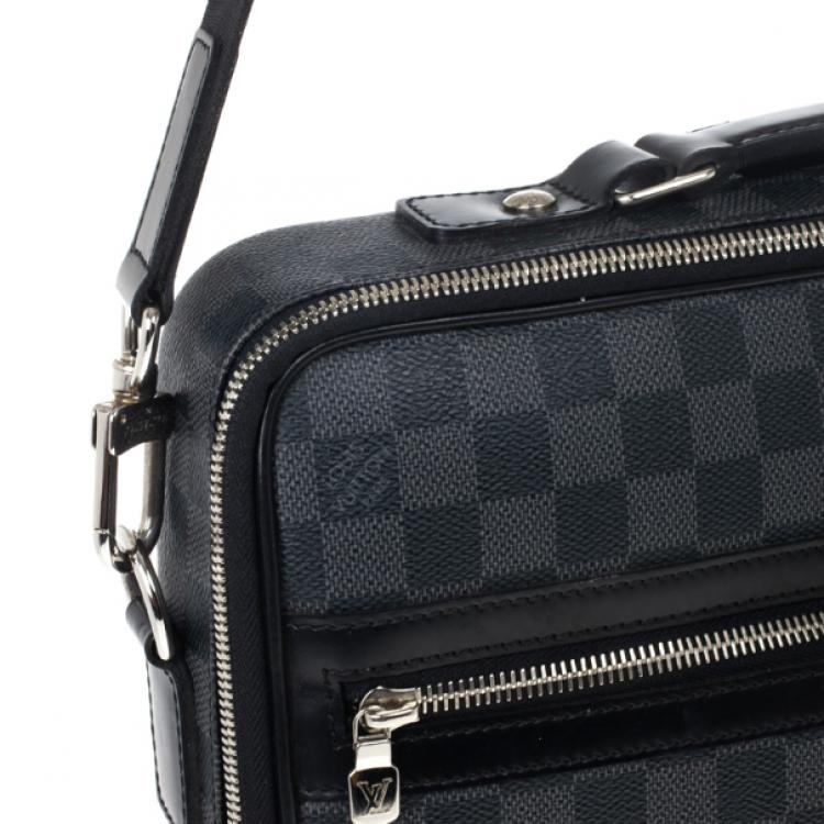 Pre Owned Louis Vuitton Black Damier Ebene Canvas Steeve Messenger