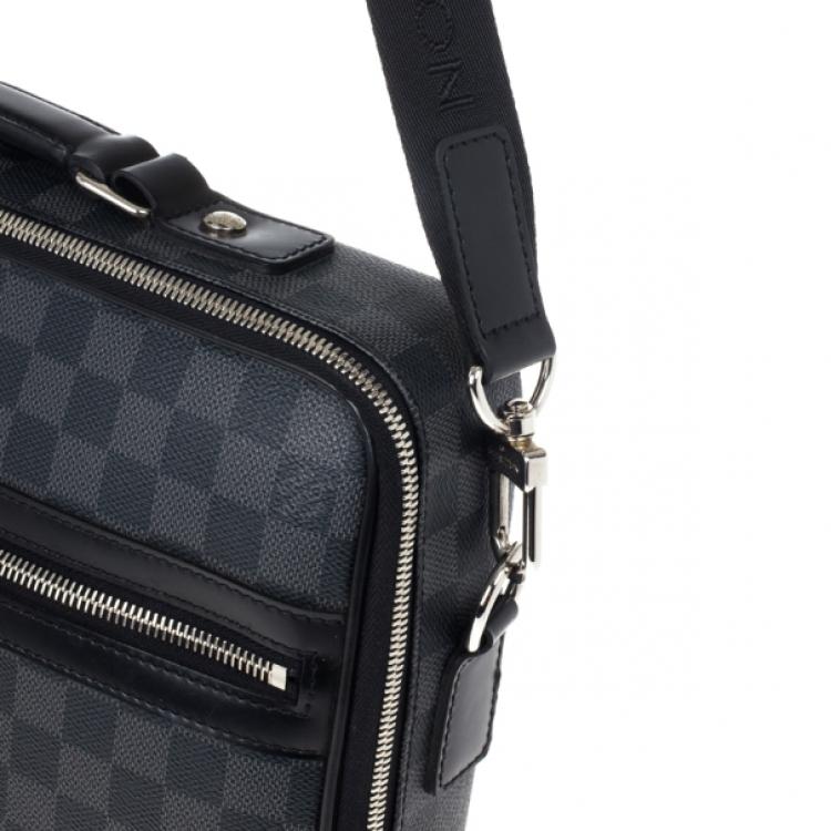 Pre Owned Louis Vuitton Black Damier Ebene Canvas Steeve Messenger
