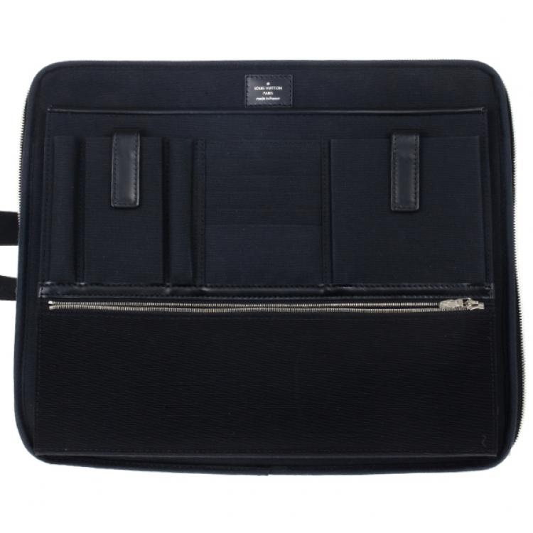 Pre Owned Louis Vuitton Black Damier Ebene Canvas Steeve Messenger