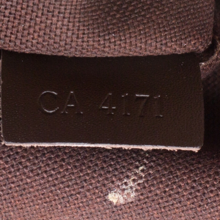 Pre Owned Louis Vuitton Brown Damier Ebene Canvas PM Brooklyn Messenger Bag