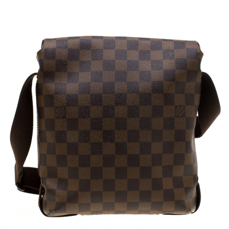 Pre Owned Louis Vuitton Brown Damier Ebene Canvas PM Brooklyn Messenger Bag