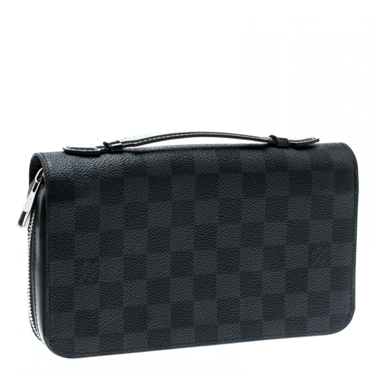 Pre Owned Louis Vuitton Damier Graphite Canvas Zippy XL Wallet