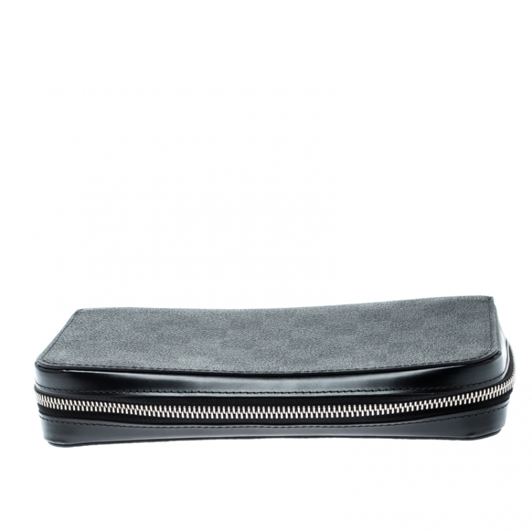 Pre Owned Louis Vuitton Damier Graphite Canvas Zippy XL Wallet