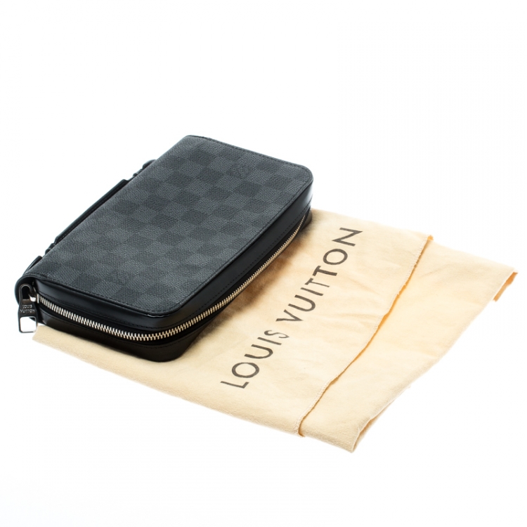 Pre Owned Louis Vuitton Damier Graphite Canvas Zippy XL Wallet