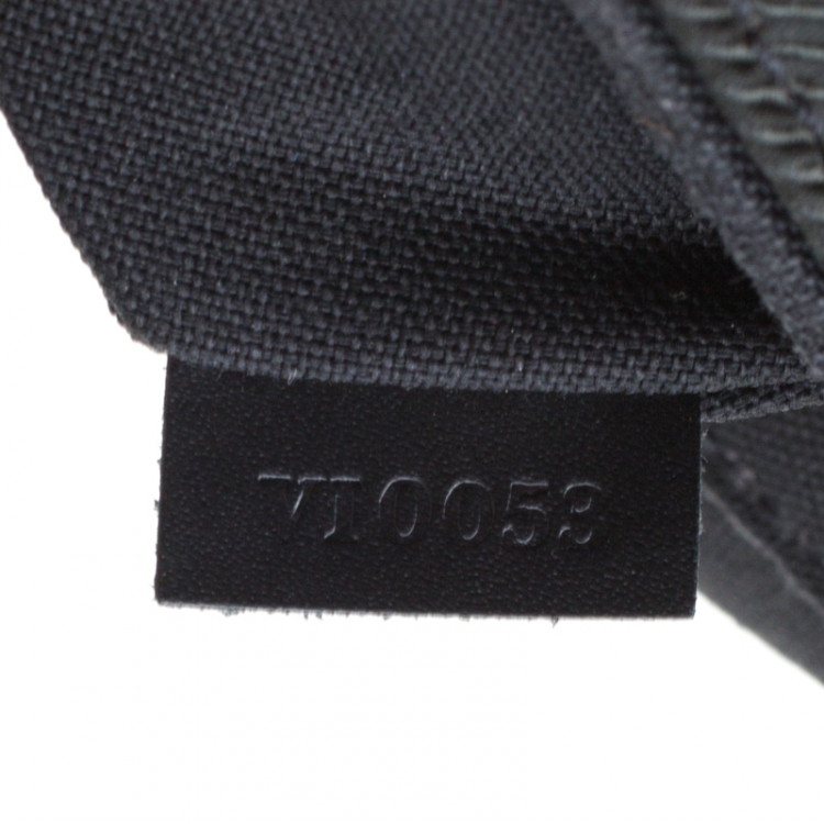 Pre Owned Louis Vuitton Black Fabric and Taiga Leather Saratov GM Messenger Bag