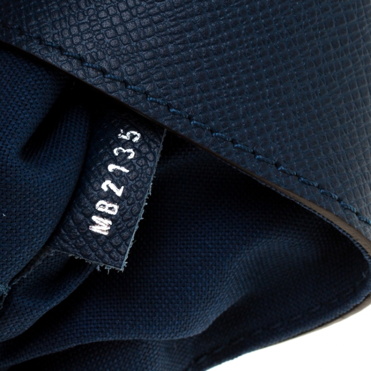 Pre Owned Louis Vuitton Blue Taiga Leather Grigori Bag