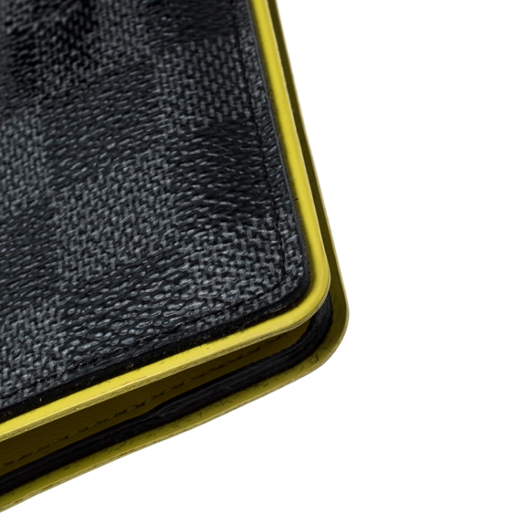 Pre Owned Louis Vuitton Yellow Damier Graphite Canvas Pocket Organizer