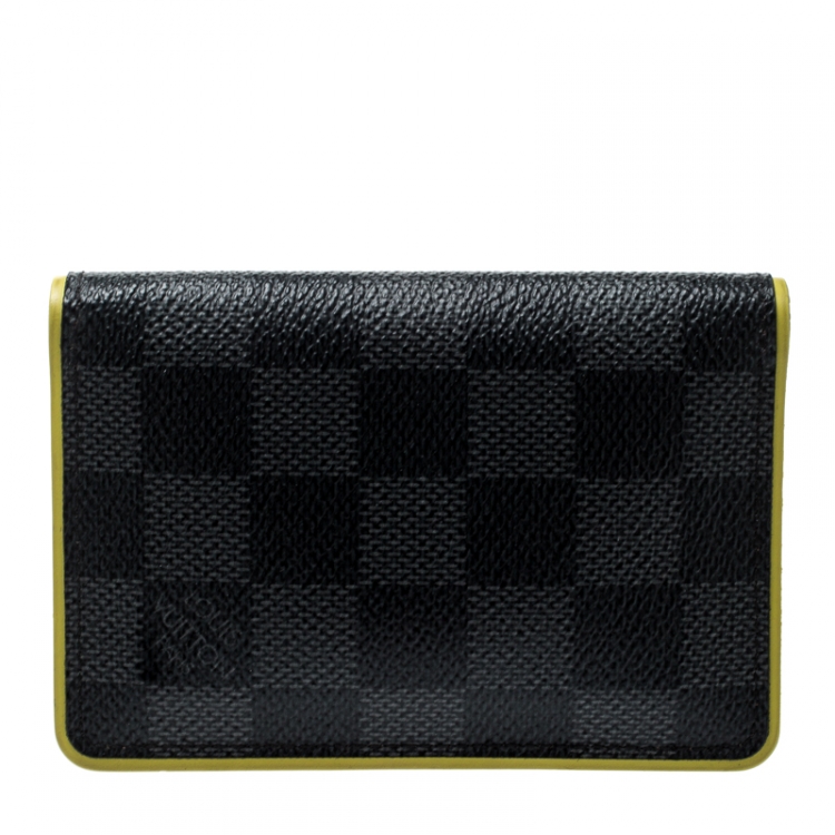 Pre Owned Louis Vuitton Yellow Damier Graphite Canvas Pocket Organizer