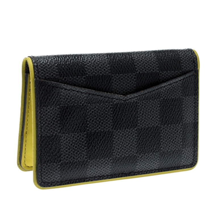 Pre Owned Louis Vuitton Yellow Damier Graphite Canvas Pocket Organizer