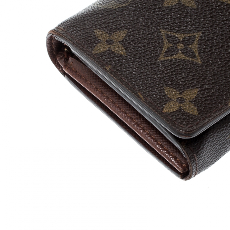 Pre Owned Louis Vuitton Monogram Canvas Tresor Wallet