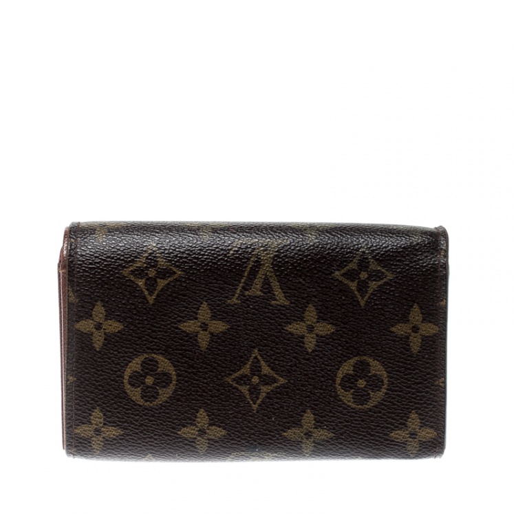 Pre Owned Louis Vuitton Monogram Canvas Tresor Wallet