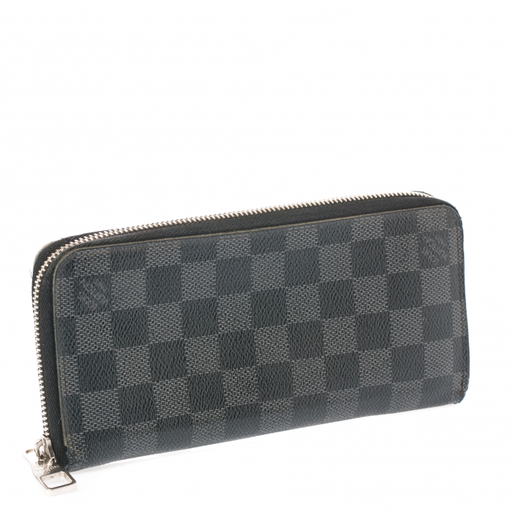 Pre Owned Louis Vuitton Damier Graphite Canvas Vertical Zippy Wallet