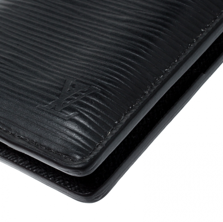 Pre Owned Louis Vuitton Black Epi Leather Pocket Organizer 