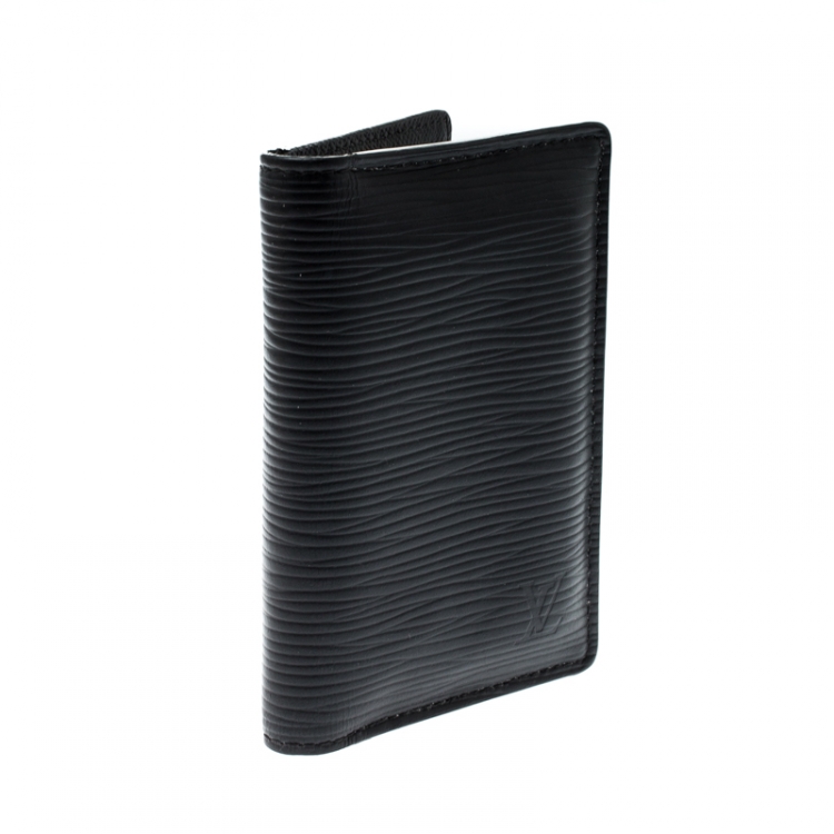 Pre Owned Louis Vuitton Black Epi Leather Pocket Organizer 