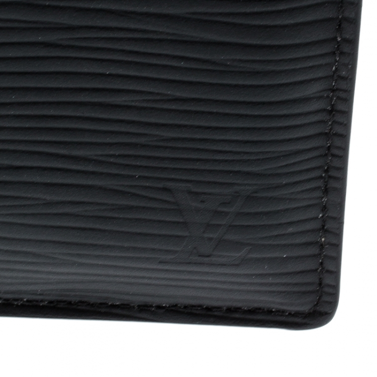 Pre Owned Louis Vuitton Black Epi Leather Pocket Organizer 