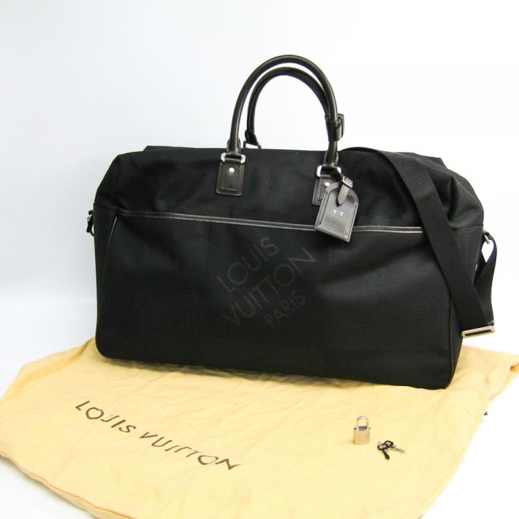 Pre Owned Louis Vuitton Black Damier Geant Canvas Albatros Duffel Bag