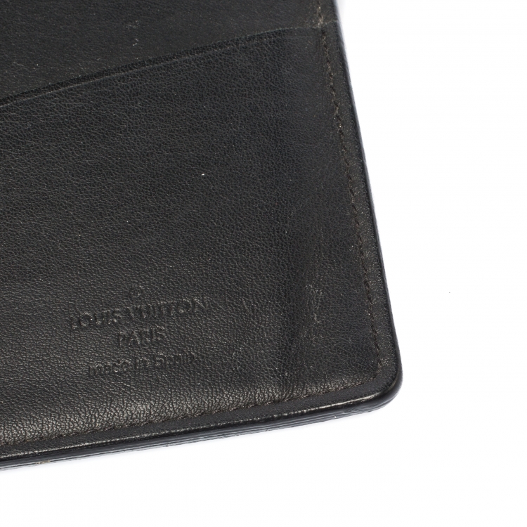 Pre Owned Louis Vuitton Onyx Damier Infini Leather Brazza Wallet