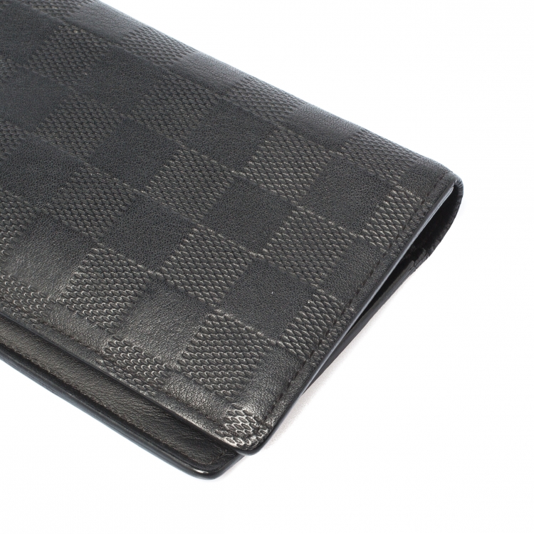Pre Owned Louis Vuitton Onyx Damier Infini Leather Brazza Wallet