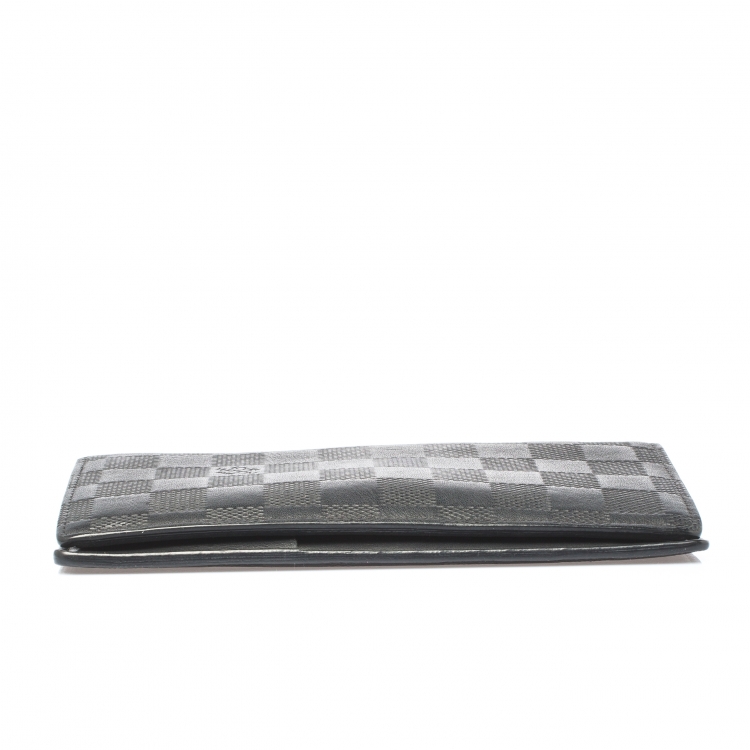 Pre Owned Louis Vuitton Onyx Damier Infini Leather Brazza Wallet