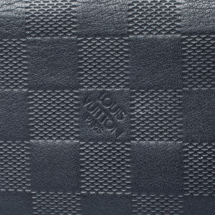 Pre Owned Louis Vuitton Onyx Damier Infini Leather Brazza Wallet