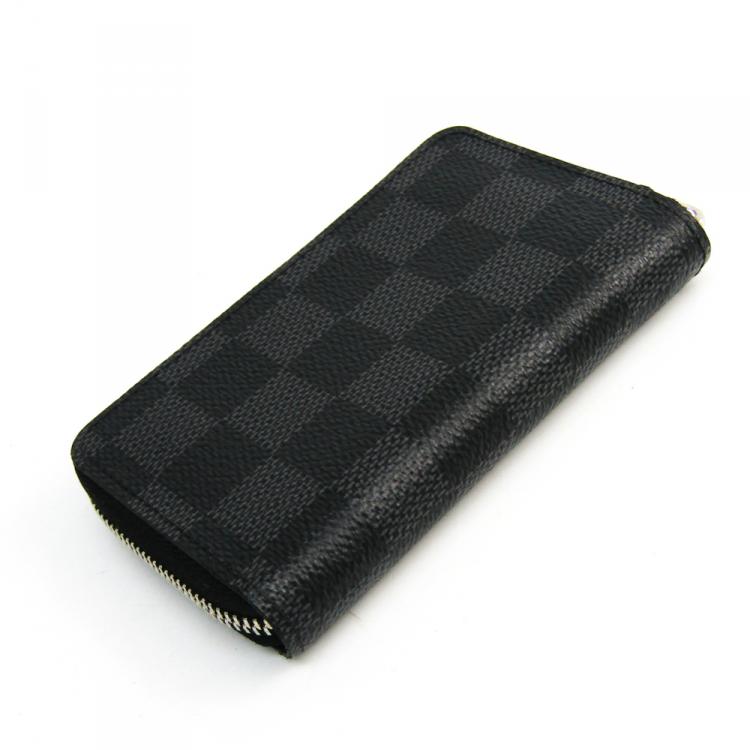 Pre Owned Louis Vuitton Damier Graphite Canvas Vertical Zippy Coin Purse 