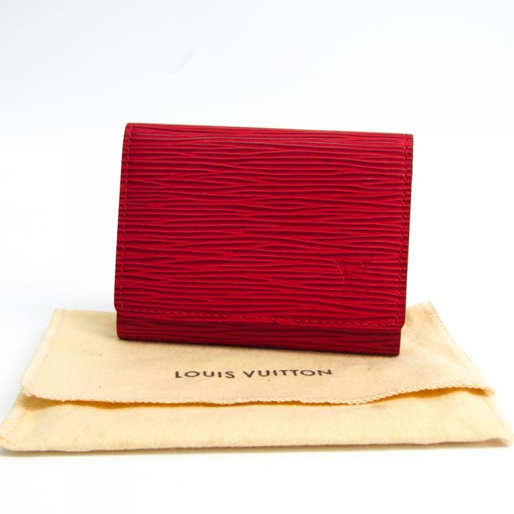 مملوكة مسبقًا Louis Vuitton Rouge Epi Leather Business Card Case