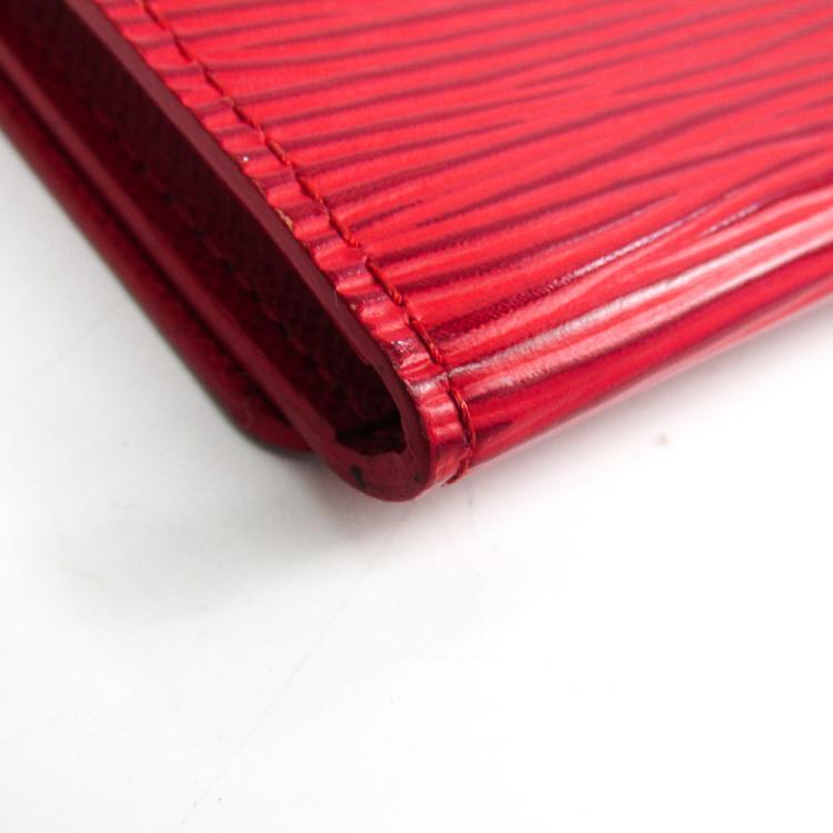مملوكة مسبقًا Louis Vuitton Rouge Epi Leather Business Card Case